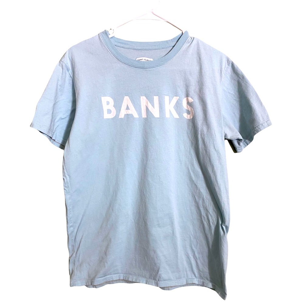 EUC  BANKS JOURNAL BABY BLUE TSHIRT. UNISEX